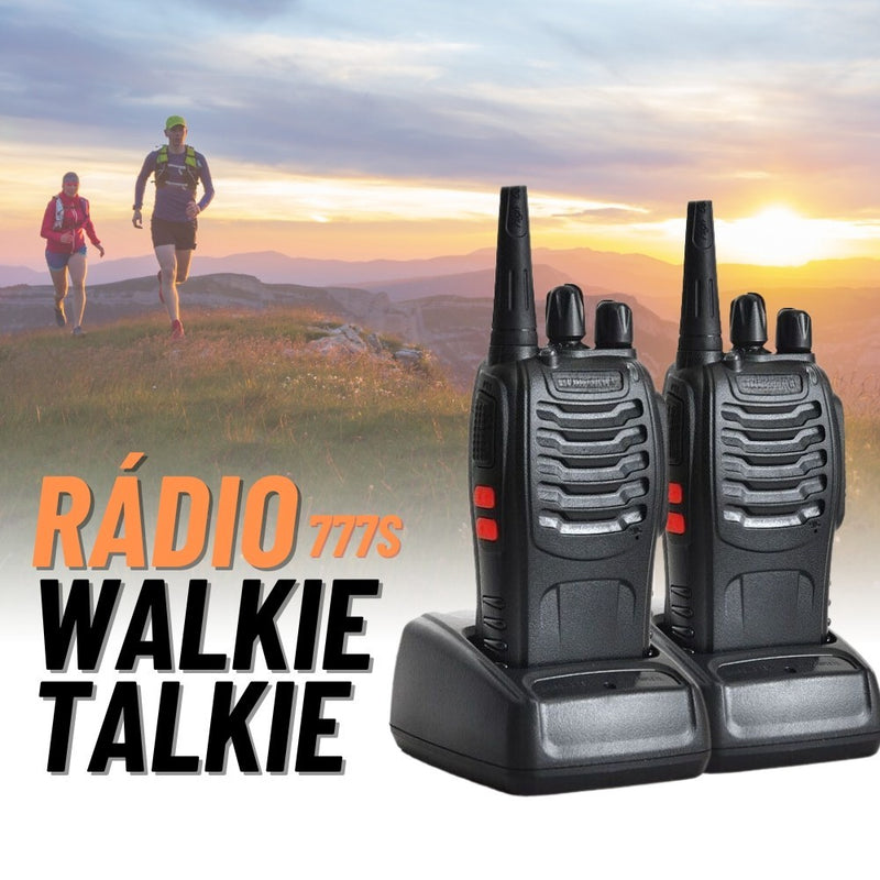 Kit 2 Radio Walkie Talkie Comunicador Alcance 12 Km 16 Canais AN-777s Profissional Recarregável